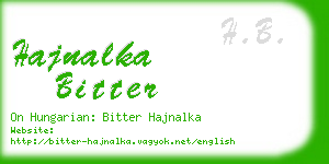 hajnalka bitter business card